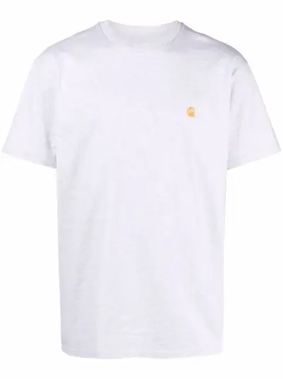 Carhartt WIP embroidered-logo cotton T-shirt - Grey