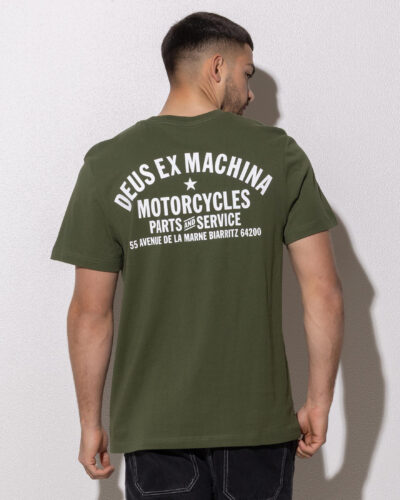 Deus Ex Machina Men's Biarritz Address T-Shirt in Green Size XL