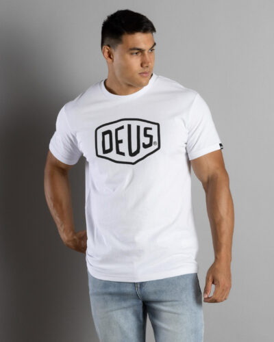 Deus Ex Machina Men's Shield T-Shirt in White Size XS