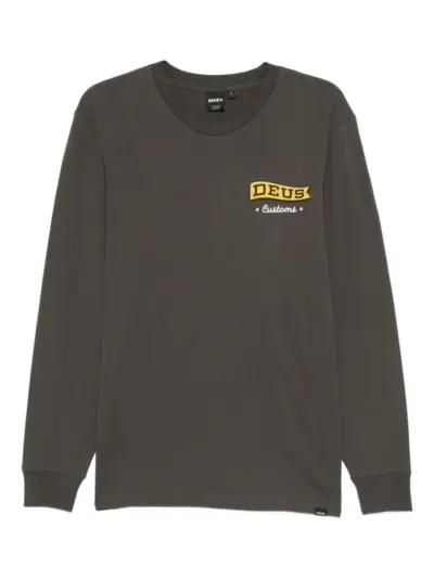 Deus Ex Machina long-sleeve logo-print T-shirt - Grey