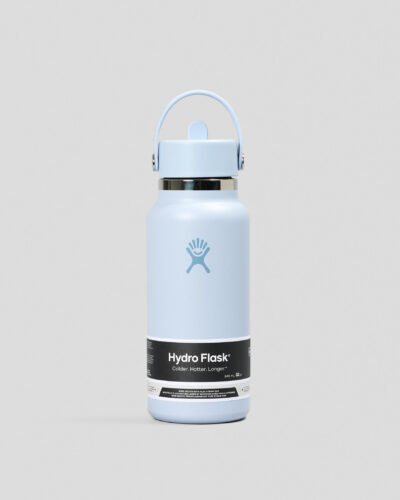 Hydro Flask 32Oz Wide Mouth Flex Straw Cap Bottle in Blue