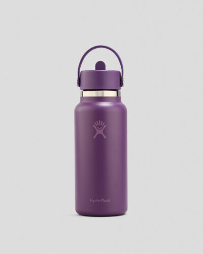 Hydro Flask 32Oz Wide Mouth Flex Straw Cap Bottle in Purple