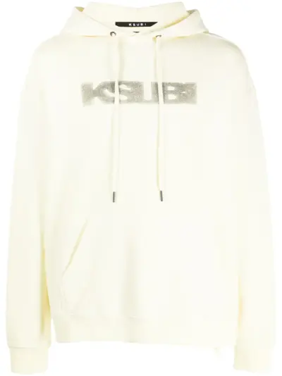 Ksubi logo-print detail hoodie - LEMON YELLOW