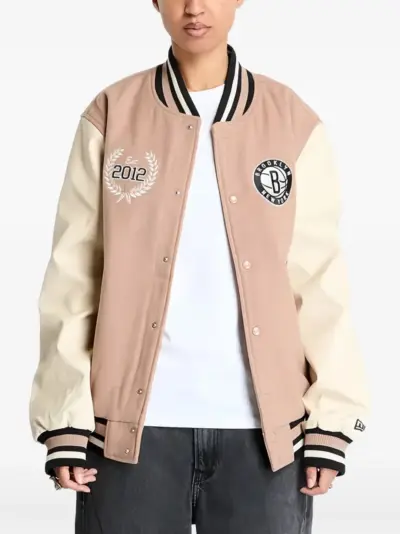 NEW ERA CAP Brooklyn Nets NBA Lifestyle varsity jacket - Neutrals