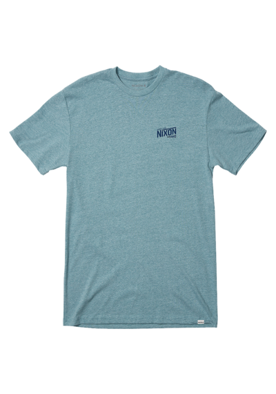 Nixon National T-Shirt in Heather Pacific, Small