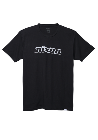 Nixon OG Script Eco-Repreve T-Shirt in Black/White, Small