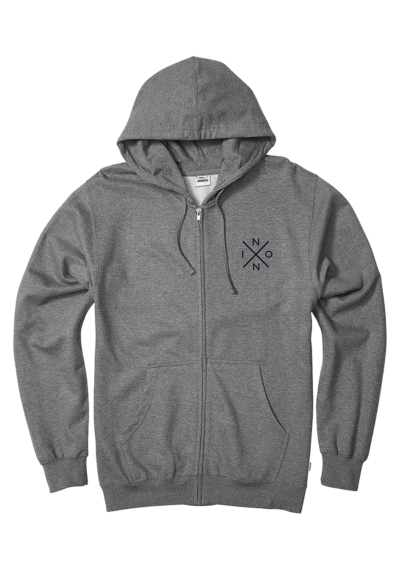 Nixon Spot Full Zip Hoodie Sweatshirt S - Dark Heather Gray
