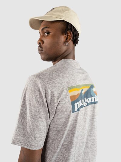 Patagonia Cap Cool Daily Graphic Waters T-shirt brdst log abl ble th gry