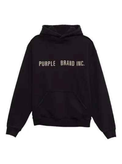 Purple Brand Artifact diamond-pattern hoodie - Black