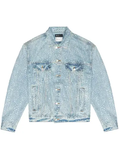 Purple Brand Crystal Galore denim jacket - Blue