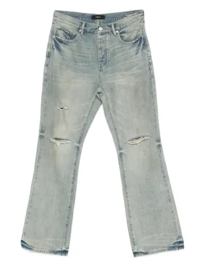 Purple Brand P026 ripped bootcut denim - Blue