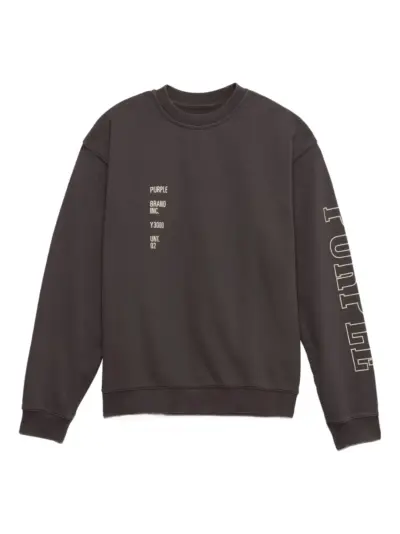 Purple Brand Relic crew-neck sweatshirt - Brown