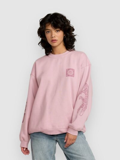 RVCA Baggie Boyfriend Crew Sweater lush lilac