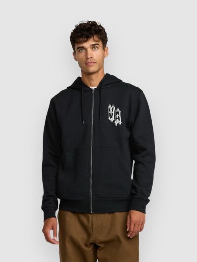 RVCA Benj Tiger Eyes Zip Hoodie black