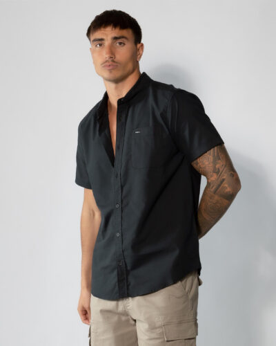 RVCA Men's That'll Do Stretch Shirt in Black Size XL