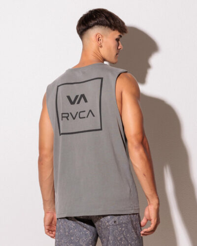 RVCA Men's Va All The Ways Muscle Tank Top in Green Size Large
