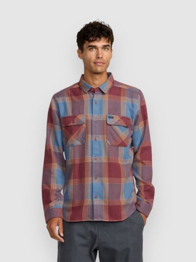RVCA Thatll Work Flannel Shirt red earth