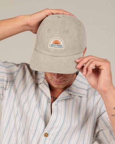 Rhythm Men's Awake Cord Cap in Grey