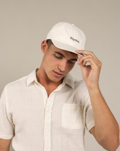 Rhythm Men's Essential Brushed Twill Cap in Natural