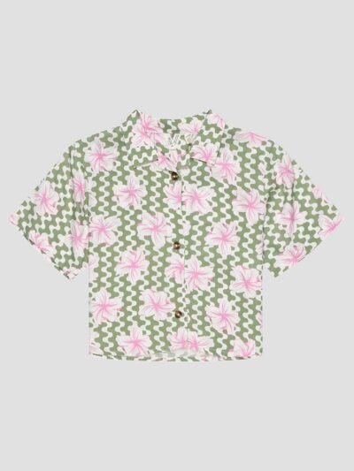 Roxy Salty Sun Kids Shirt basil party waves rg