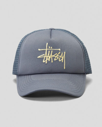Stussy Women's Graffiti Trucker Cap in Grey