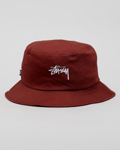 Stussy Women's Stock Bucket Hat in Red