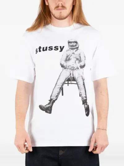 Stüssy astronaut-print T-shirt - White