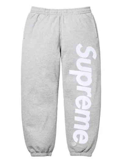 Supreme logo appliqué track pants - Grey