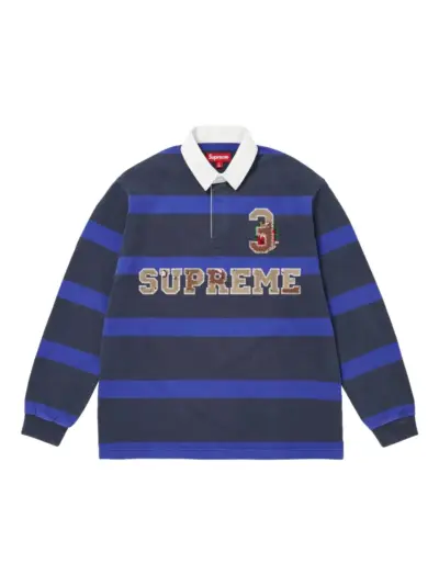 Supreme striped polo shirt - Blue