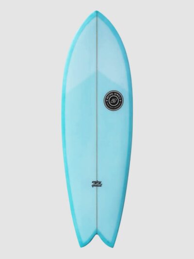 TwinsBros Enjoy Quad FCS2 Surfboard resin tint light blue
