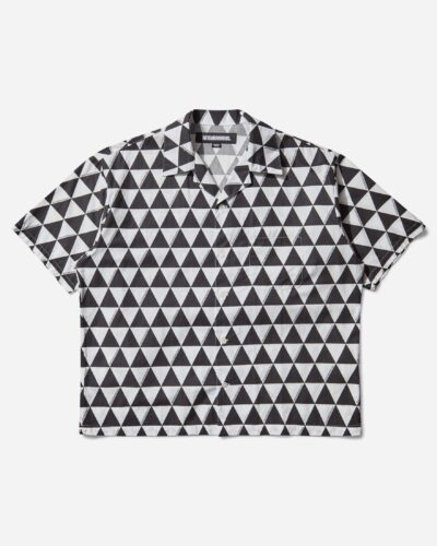 Men s Triangle Pattern Hawaiian Shirt White