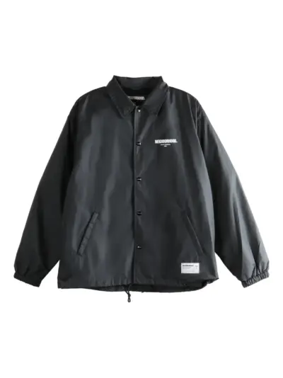 Neighborhood buttoned logo jacket - Black