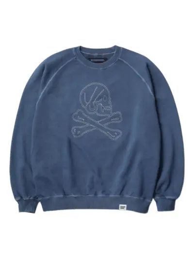 Neighborhood skull-graphic sweatshirt - Blue