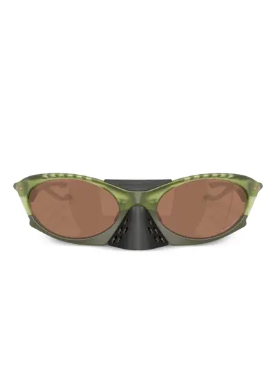 Oakley oval-frame sunglasses - Green