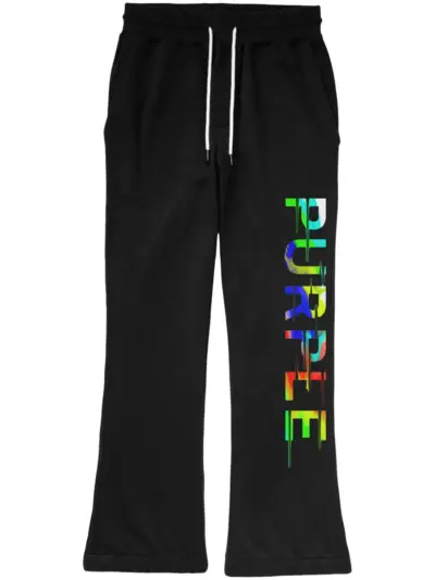Purple Brand P459 Rainbow Drip track pants - Black