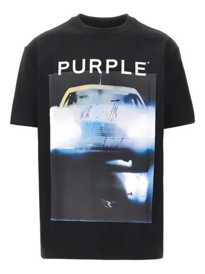 Purple Brand graphic-print T-shirt - Black