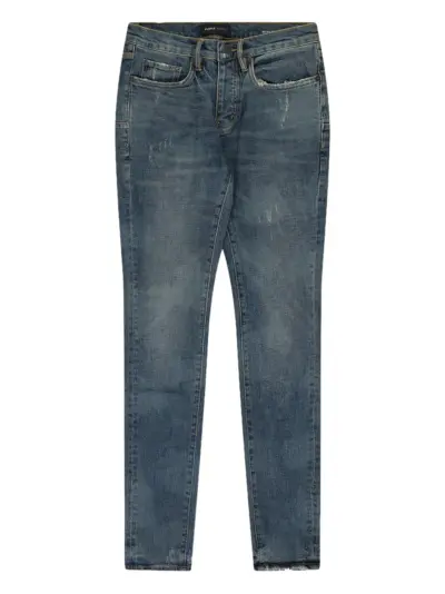 Purple Brand perforated indigo denim - Blue