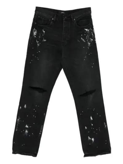 Purple Brand ripped paint jeans - Black