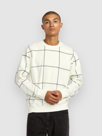 RVCA Vacancy Window Pane Crew Pullover natural