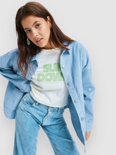 Roxy Kick Back Washed Cord Shirt blue blizzard