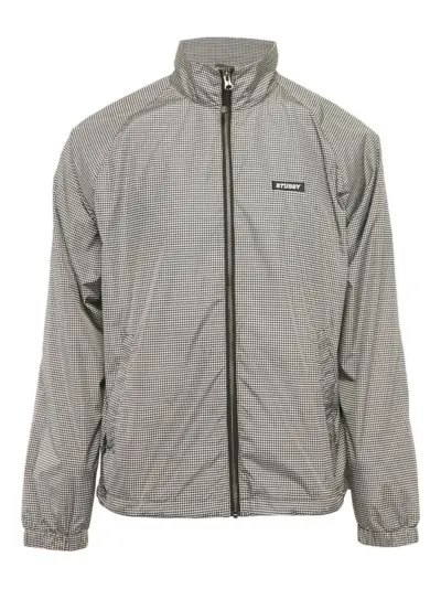 Stüssy 2020s houndstooth zip-up jacket - Black