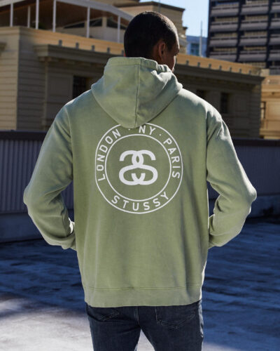 Stussy Men's Club Crown Hoodie in Green Size XL