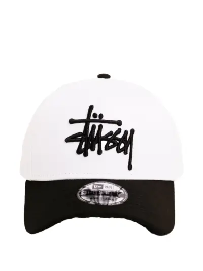 Stüssy New Era 9Forty logo baseball cap - White