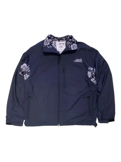 Stüssy floral-detail jacket - Black