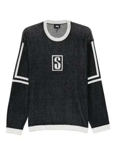 Stüssy logo-detail sweater - Black