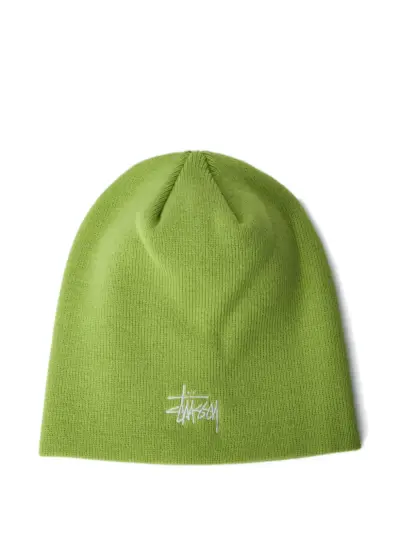 Stüssy logo-embroidered beanie - Green