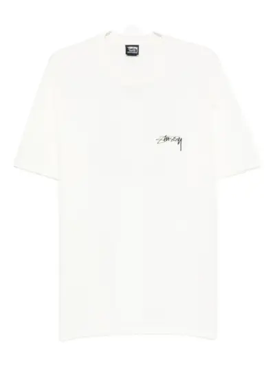 Stüssy logo-print T-shirt - Neutrals