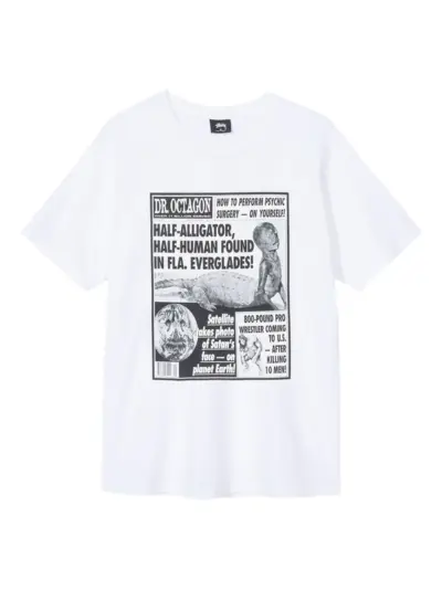 Stüssy x Bulk Record 1996 Dr. Octagon graphic T-shirt - White