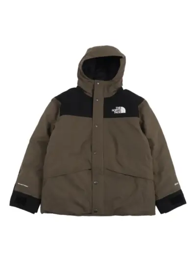 The North Face Kids colour-block hooded jacket - Green