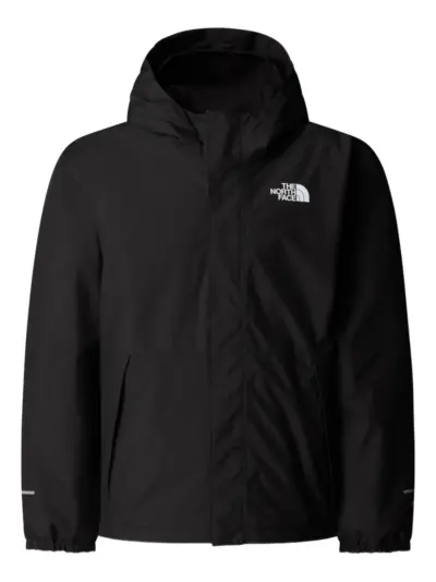 The North Face Kids hooded logo jacket - Black